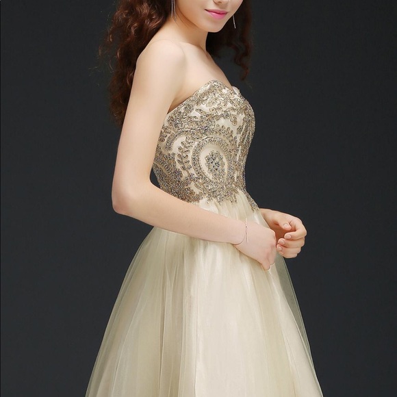 Chiffon Beads  Embroidered Prom or Wedding Dress - Picture 6 of 11